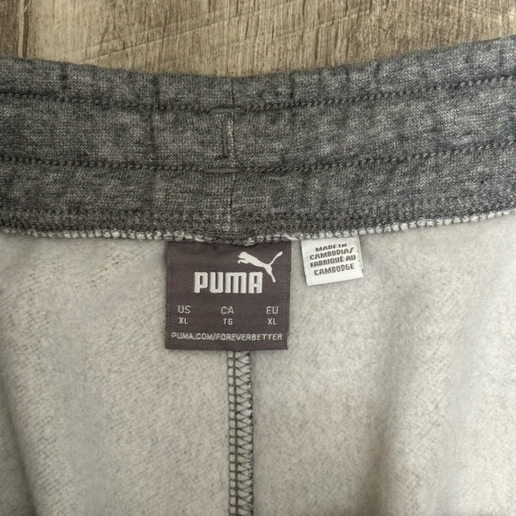 Men's Puma XL Lounge Shorts Athletic Grey Gray Side Active 2 Pocket Logo NWOT - Picture 7 of 9